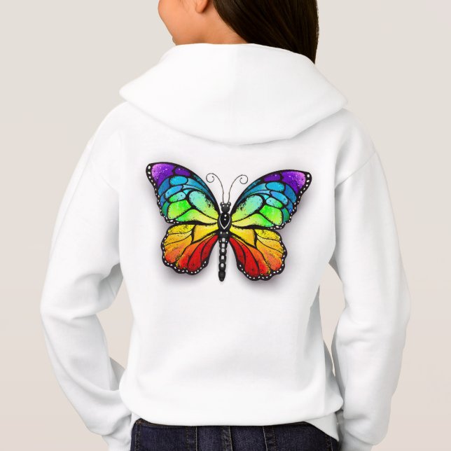Rainbow butterfly Monarch T Shirt (Baksida)