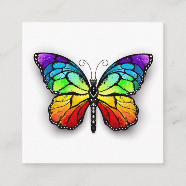 Rainbow butterfly Monarch Tilläggskort (Framsida)