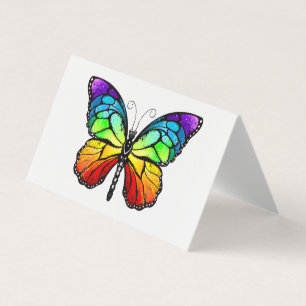 Rainbow butterfly Monarch Visitkort