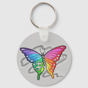 Rainbow Butterfly Nyckelring