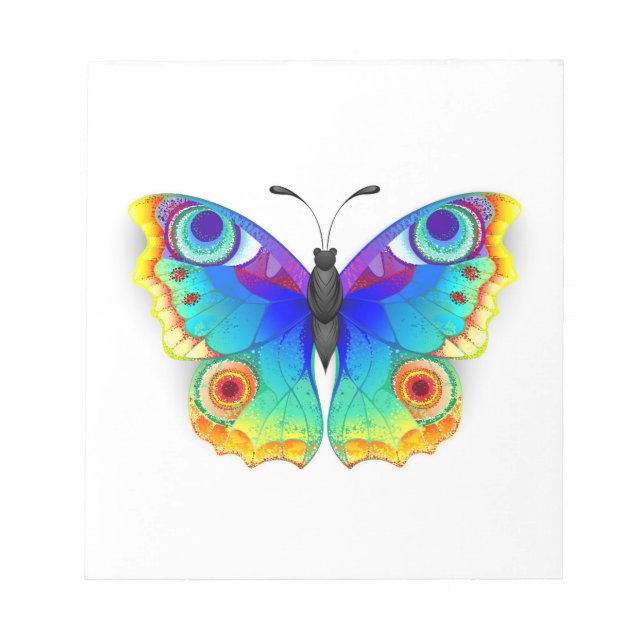 Rainbow Butterfly Peacock Öga Anteckningsblock (Framsida)