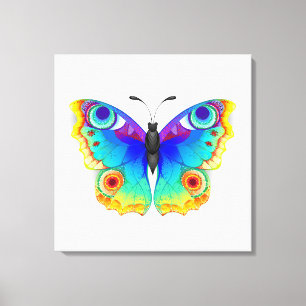 Rainbow Butterfly Peacock Öga Canvastryck