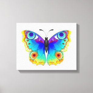 Rainbow Butterfly Peacock Öga Canvastryck