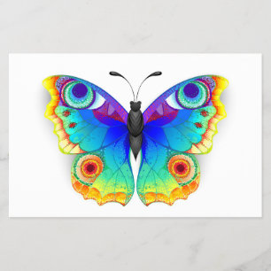 Rainbow Butterfly Peacock Öga Flygblad