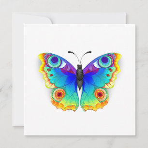 Rainbow Butterfly Peacock Öga Inbjudningar