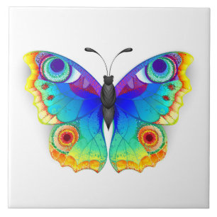 Rainbow Butterfly Peacock Öga Kakelplatta