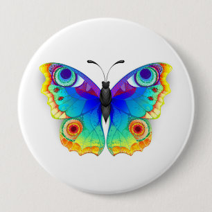 Rainbow Butterfly Peacock Öga Knapp
