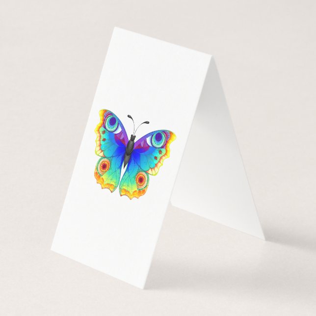 Rainbow Butterfly Peacock Öga Kort (Baksida)