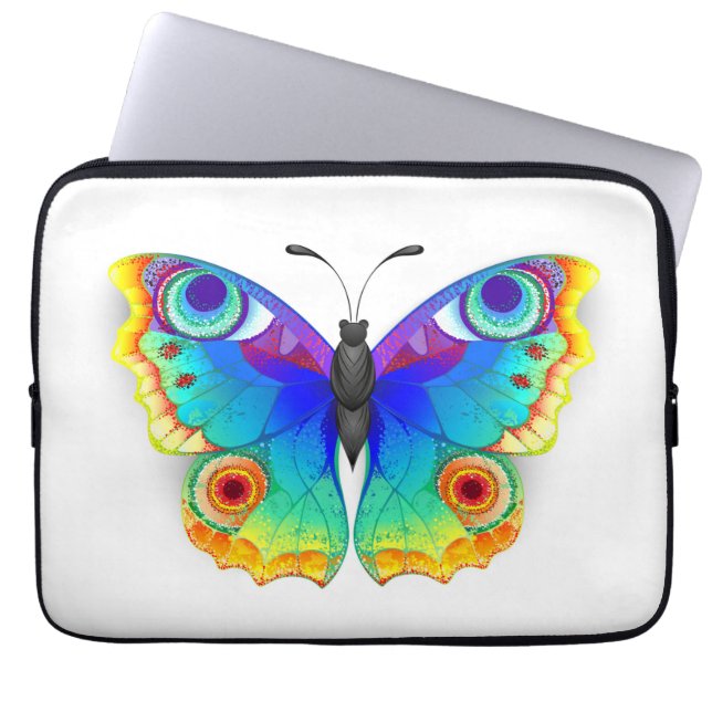 Rainbow Butterfly Peacock Öga Laptop Fodral (Framsidan)