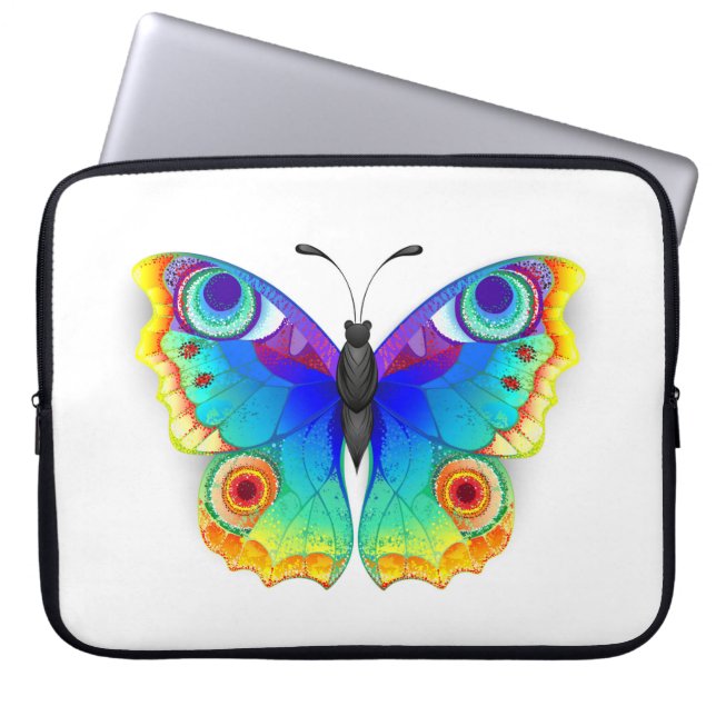 Rainbow Butterfly Peacock Öga Laptop Fodral (Framsidan)