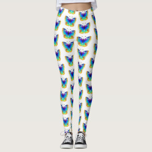 Rainbow Butterfly Peacock Öga Leggings