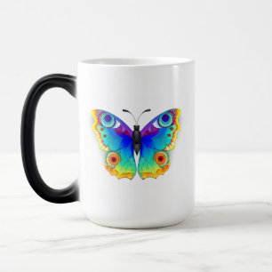 Rainbow Butterfly Peacock Öga Magisk Mugg