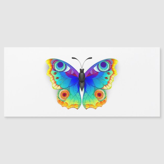 Rainbow Butterfly Peacock Öga Magnetisk Inbjudningskort (Framsida)