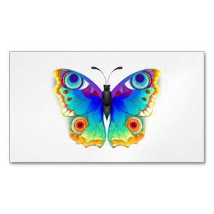 Rainbow Butterfly Peacock Öga Magnetiska Visitkort