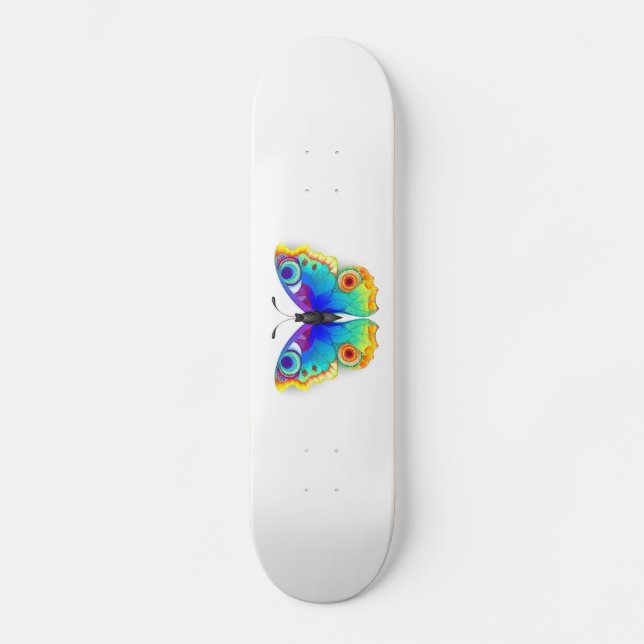 Rainbow Butterfly Peacock Öga Mini Skateboard Bräda 18,5 Cm (Framsida)