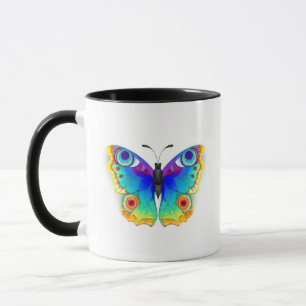 Rainbow Butterfly Peacock Öga Mugg