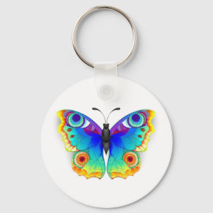 Rainbow Butterfly Peacock Öga Nyckelring