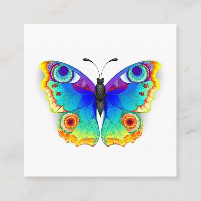 Rainbow Butterfly Peacock Öga Rabattkort (Framsida)