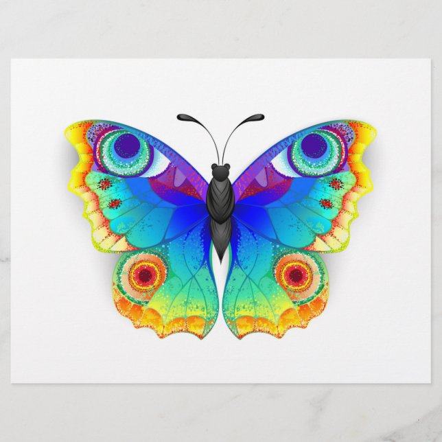 Rainbow Butterfly Peacock Öga Reklamblad (Framsidan)