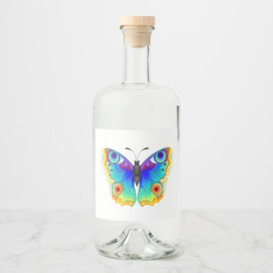 Rainbow Butterfly Peacock Öga Spritflaskor Etikett