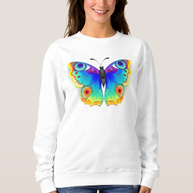Rainbow Butterfly Peacock Öga T Shirt (Framsida)