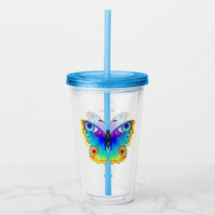 Rainbow Butterfly Peacock Öga Take Away Mugg