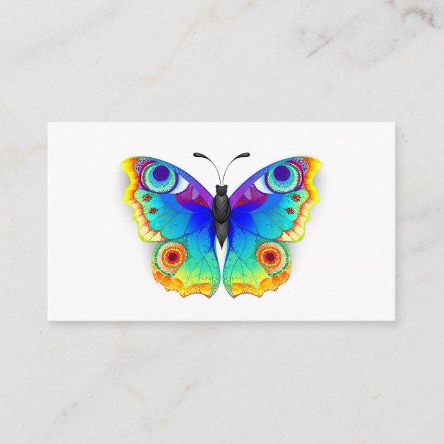 Rainbow Butterfly Peacock Öga Tilläggskort (Framsida)