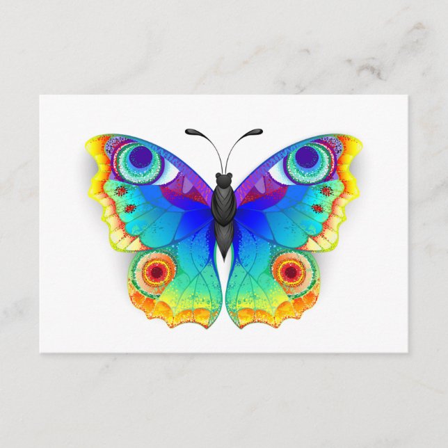 Rainbow Butterfly Peacock Öga Tilläggskort (Framsida)