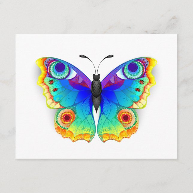Rainbow Butterfly Peacock Öga Tilläggskort (Framsida)