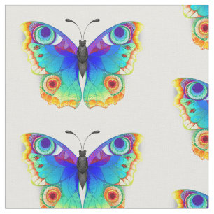 Rainbow Butterfly Peacock Öga Tyg