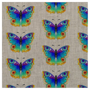 Rainbow Butterfly Peacock Öga Tyg