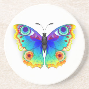 Rainbow Butterfly Peacock Öga Underlägg
