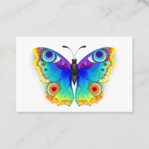 Rainbow Butterfly Peacock Öga Visitkort