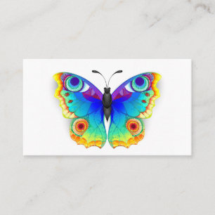 Rainbow Butterfly Peacock Öga Visitkort