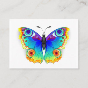 Rainbow Butterfly Peacock Öga Visitkort