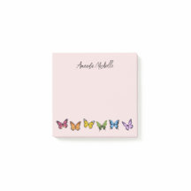 Rainbow Butterfly Personlig Post-it Notes