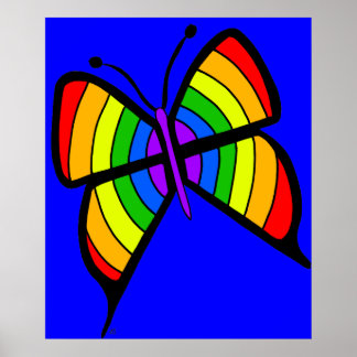 Rainbow Butterfly Poster