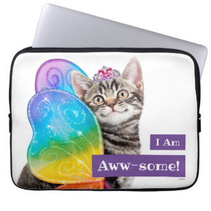 Rainbow Butterfly Prinsessan Kitten Laptop Fodral