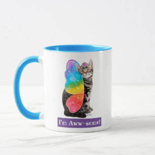 Rainbow Butterfly Prinsessan Kitten Mugg