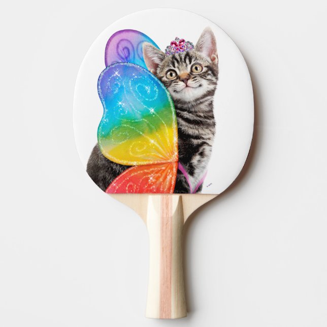 Rainbow Butterfly Prinsessan Kitten Pingisracket (Framsidan)