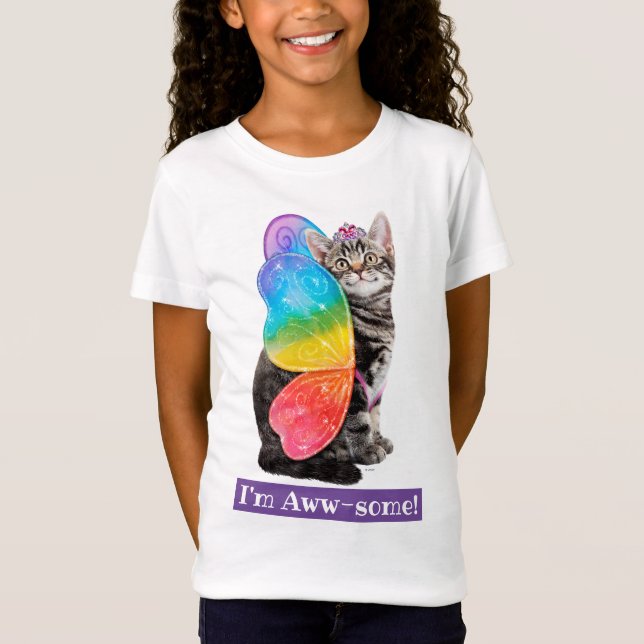 Rainbow Butterfly Prinsessan Kitten T Shirt (Framsida)