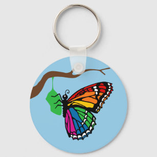 Rainbow Butterfly som kommer från Chrysalis Nyckelring