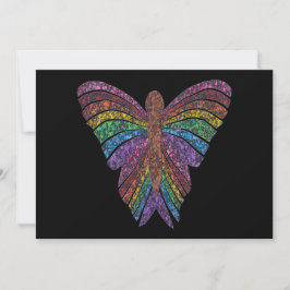 Rainbow Butterfly (svart singel) - gratulationskor Julkort