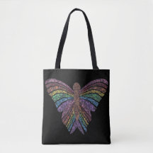 Rainbow Butterfly (svart) - Tote