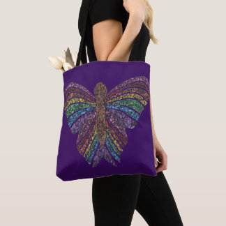 Rainbow Butterfly (violet) - Tote Tygkasse