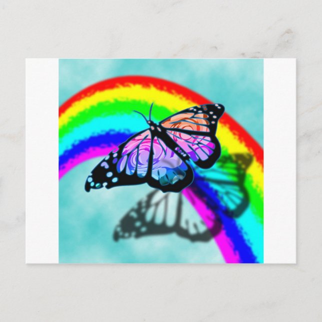 Rainbow Butterfly Vykort (Framsida)