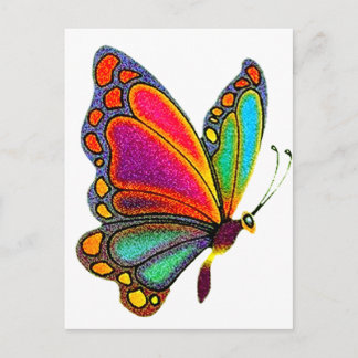 Rainbow Butterfly Vykort