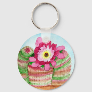 Rainbow Cactus Keychain Nyckelring