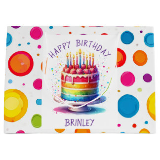 Rainbow Cake Happy Birthday