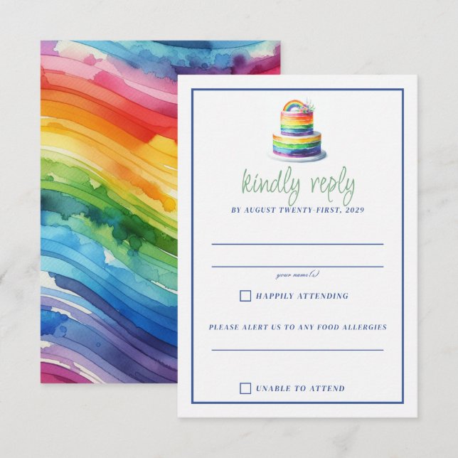 Rainbow Cake OSA Kort (Fram/baksida)
